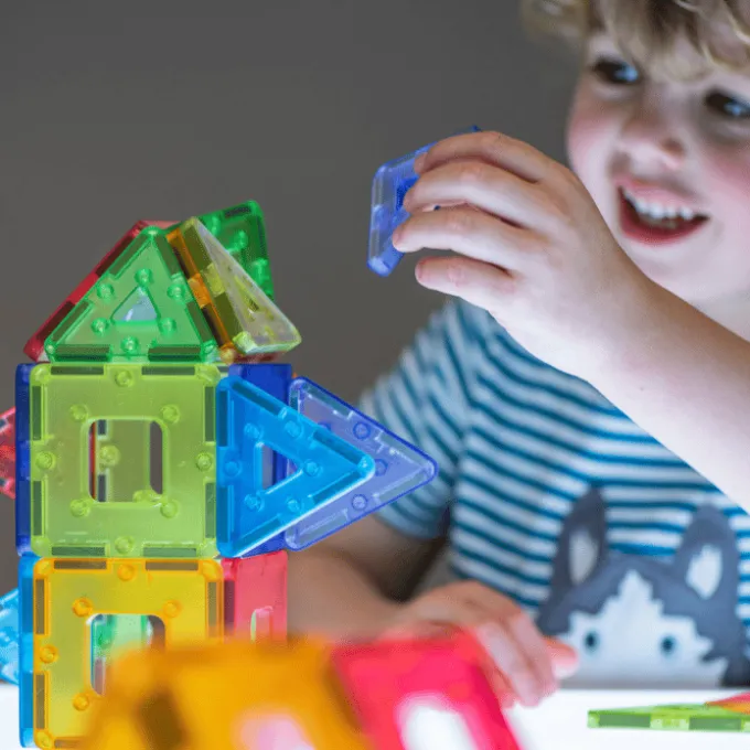 KinderMag Polydron | Gjennomsiktig | 48 stk.