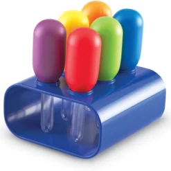 Kjempe pipetter med stativ, 6 stk.