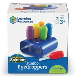 Kjempe pipetter med stativ, 6 stk.