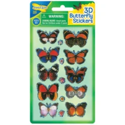 Klistremerker 3D - Sommerfugler, 1 ark