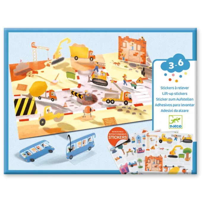 Klistremerkespill 3D - Transport