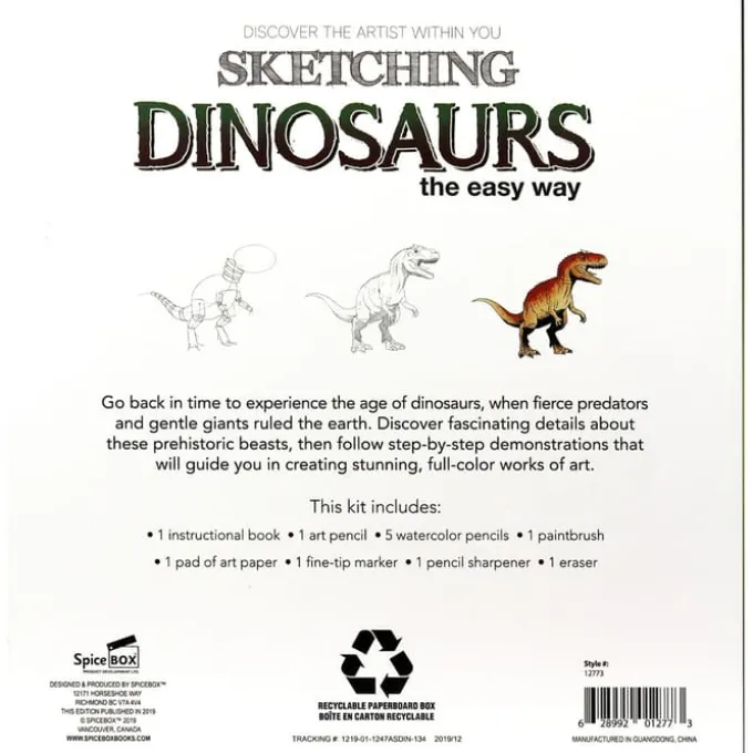 Kreativitetssett - Sketching Dinosaurs