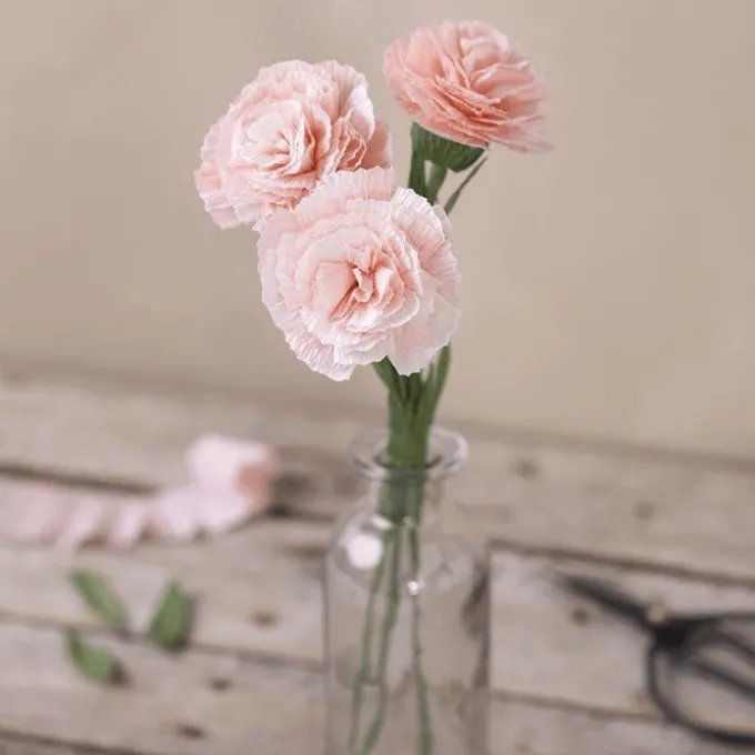 Krepp-papir m. stretch - Lilla/rosa, 8 ark