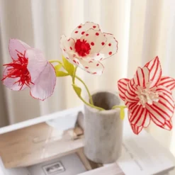 Krepp-papir m. stretch - Lilla/rosa, 8 ark
