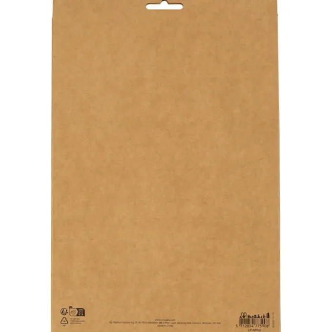 Krepp-papir m. stretch - Natur, 8 ark