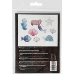 Krympeplast m. motiver - Havfrue, 4 ark