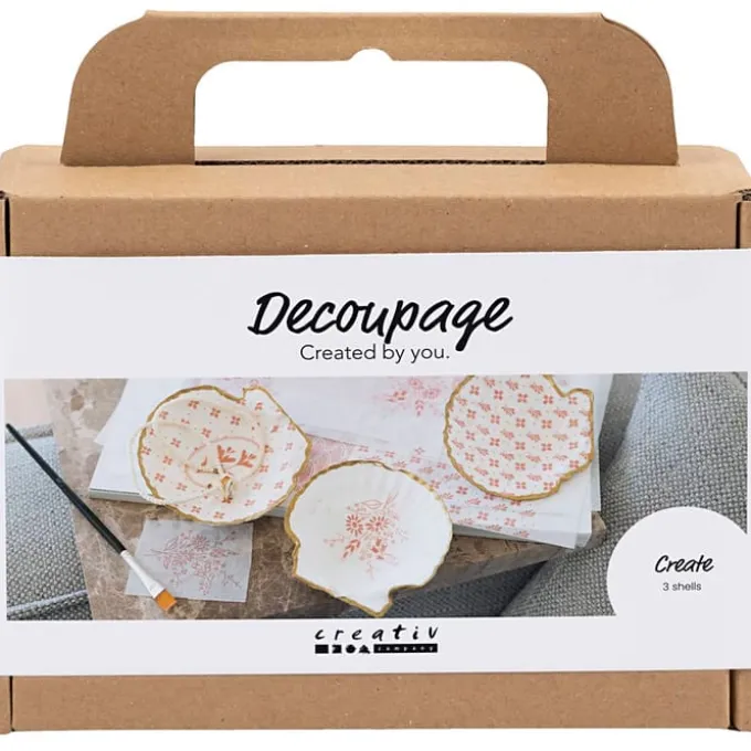 Lag decoupage muslinger, 3 stk.
