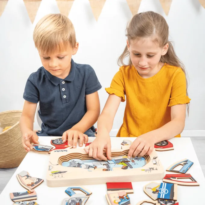 Lag-på-lag-puslespill - Bil
