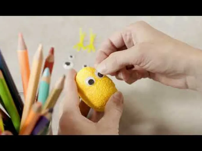 Lag påskepynt med Foam Clay