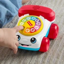 Leketelefon med lyd og dreieskive
