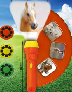 Lommelykt med dias - Hest