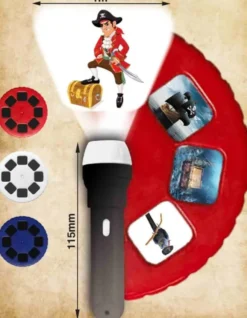 Lommelykt m projektor - Pirat
