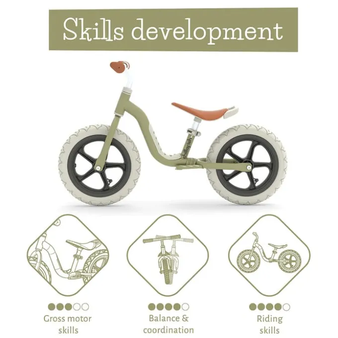 Løpesykkel Charlie LUX- Oliven (2-5 år)