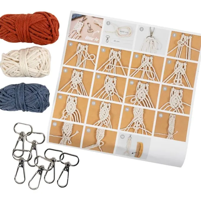Macramé sett mini - Nøkkelring