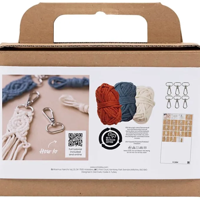 Macramé sett mini - Nøkkelring