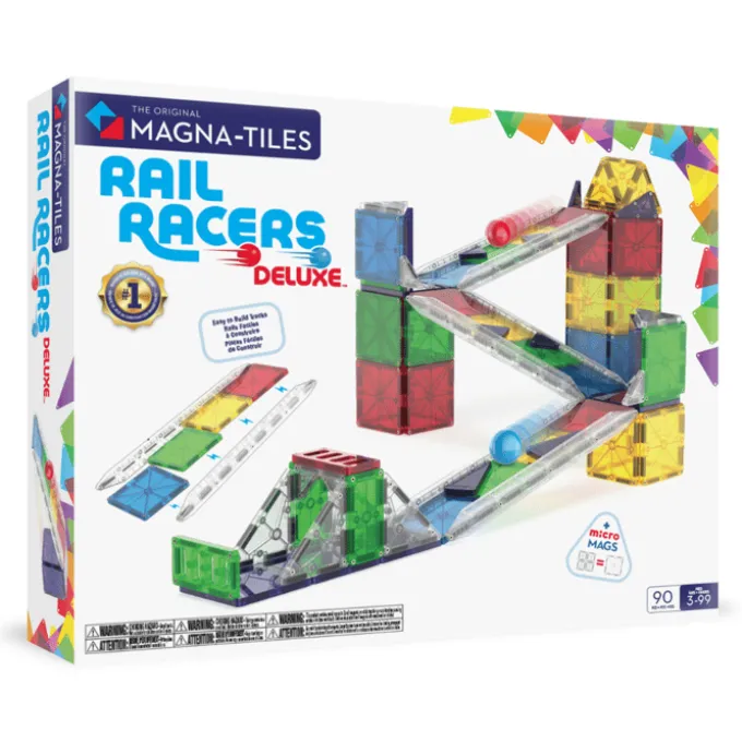Magna-Tiles | Rail Racers Deluxe kulebane 90 deler