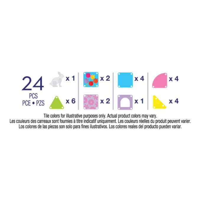 Magna-Tiles | microMAGS Spring Garden, 24 stk.