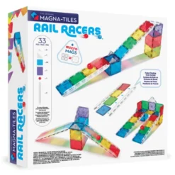 Magna-Tiles | Rail Racers ballbane, 33 deler
