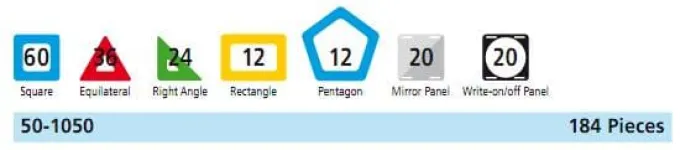 MAG Polydron | Deluxe institusjonssett | 184 deler