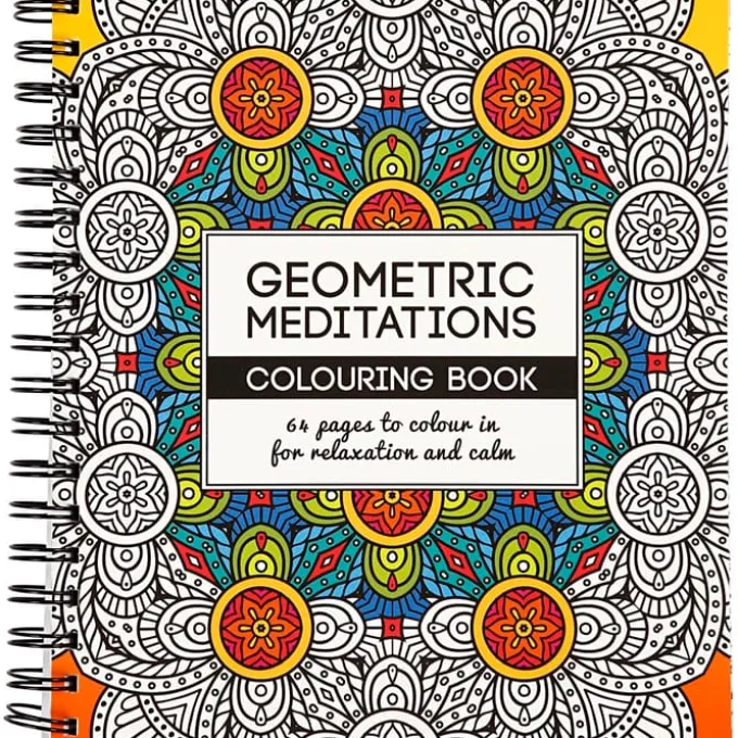 Malebok Mindfulness - Geometrisk, 64 sider