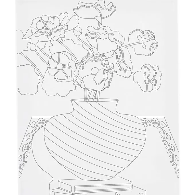 Malerlerret 24 x 30 cm - Bukett i vase