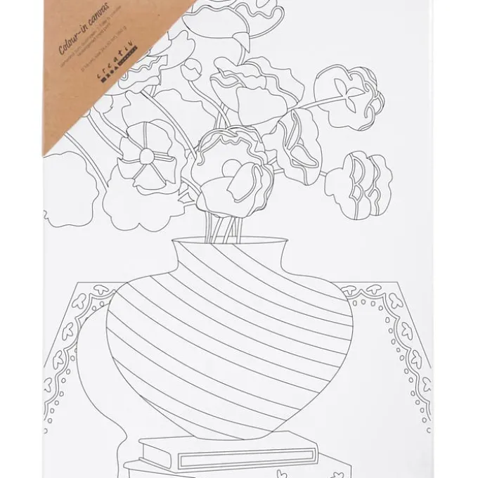Malerlerret 24 x 30 cm - Bukett i vase