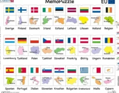 Memo Puslespill - Land og Flagg