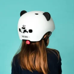 Micro sykkelhjelm Panda - Liten, 48-53 cm