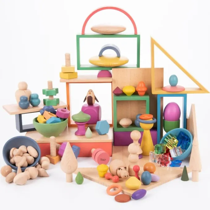 Montessori regnbue sett, 84 deler