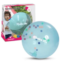 Myk regnbueball med luft - Inkl. kuler