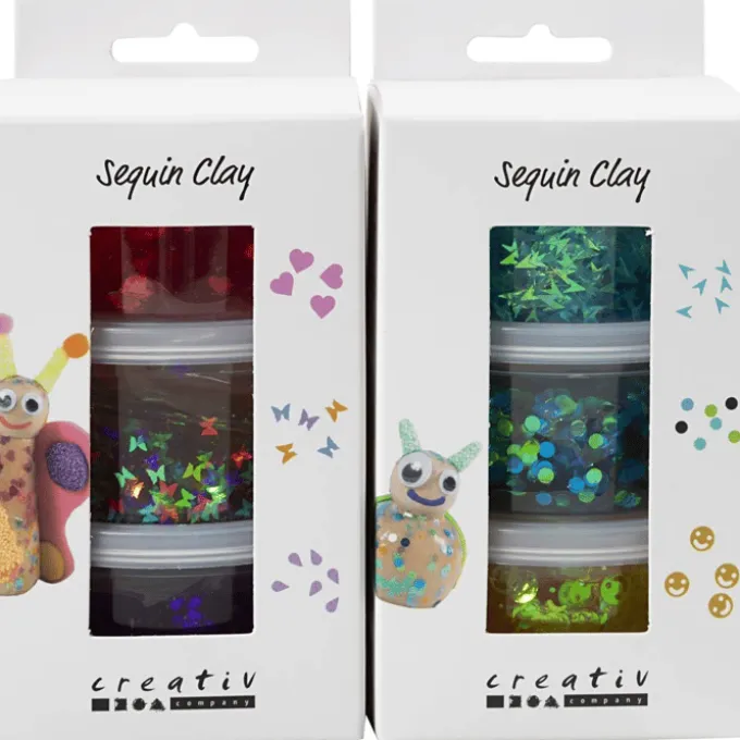 Paljettleire 6 x 60 g - Basisfarger