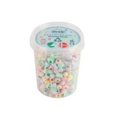 Plastperler - Pastell, 520 stk