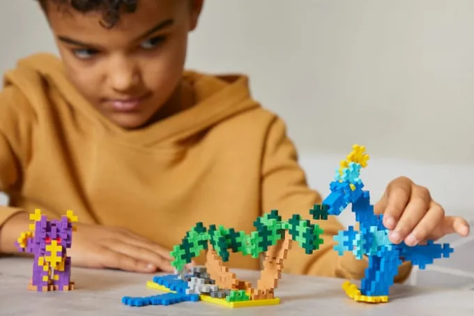 Plus-Plus - Lær å bygge dinosaurer, 600 stk