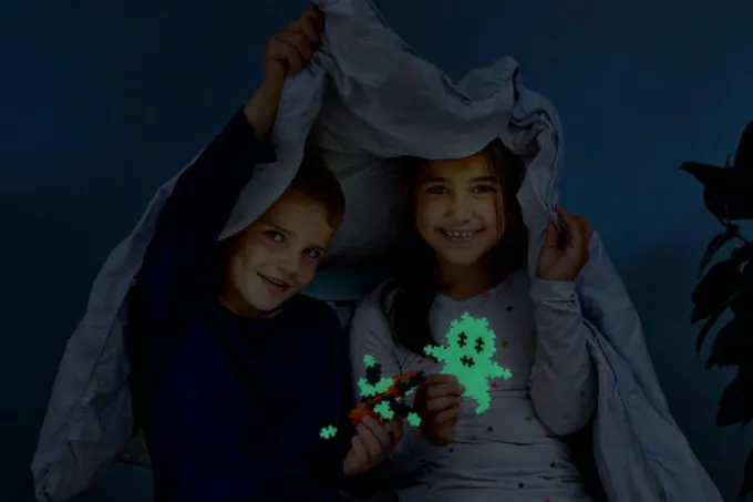 Plus-Plus - Lær å bygge Glow in the dark, 500 stk