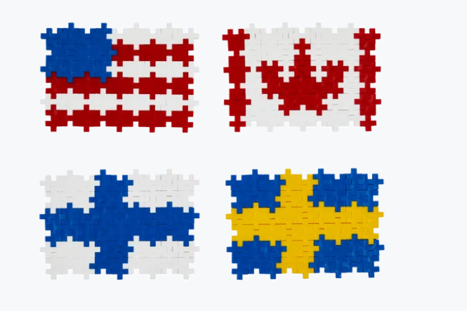 Plus-Plus - Lær å bygge verdensflagg, 700 stk