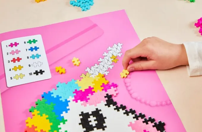 Plus-Plus - Puzzle By Number, Enhjørning 250 stk