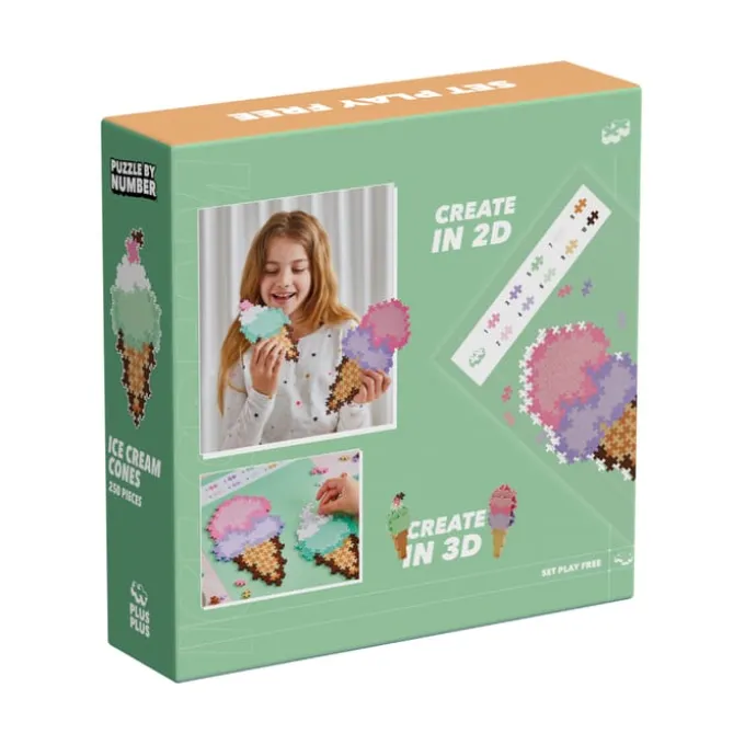 Plus-Plus - Puzzle by Number, iskremkjeks, 250 stk