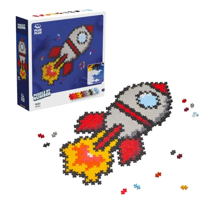 Plus-Plus - Puzzle By Number, Rakett 500 stk