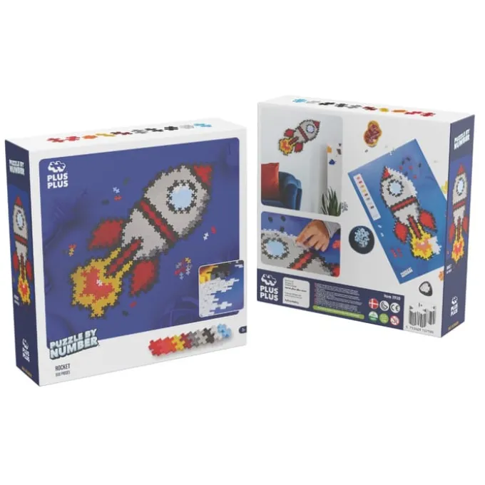 Plus-Plus - Puzzle By Number, Rakett 500 stk