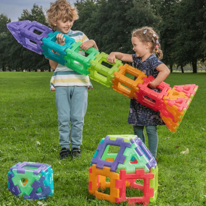 Polydron Large - Gjennomsiktig, 60 deler