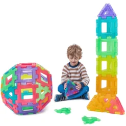 Polydron Large - Gjennomsiktig, 60 deler