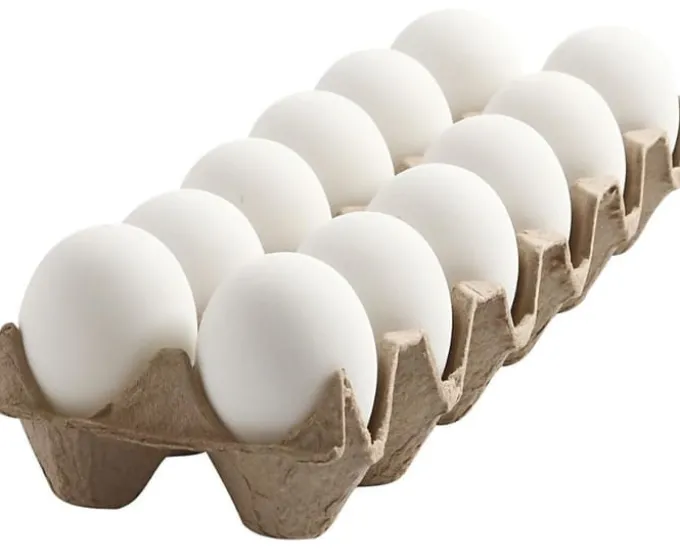 Påskeegg av plast, 12 stk. - H: 6 cm.