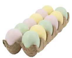 Påskeegg i plast - Pastell, 12 stk
