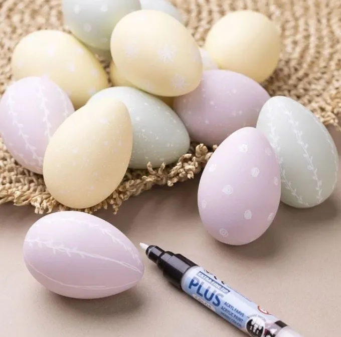 Påskeegg i plast - Pastell, 12 stk