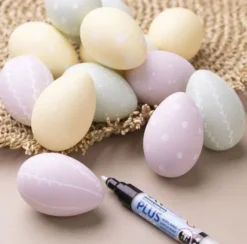 Påskeegg i plast - Pastell, 12 stk