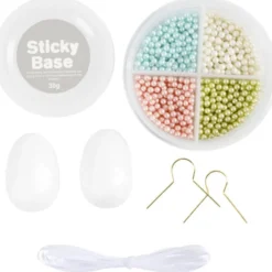Påskepose - Lag Pearl Clay påskeegg, 2 stk