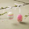 Påskepose - Lag Pearl Clay påskeegg, 2 stk