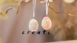 Påskepose - Lag Pearl Clay påskeegg, 2 stk