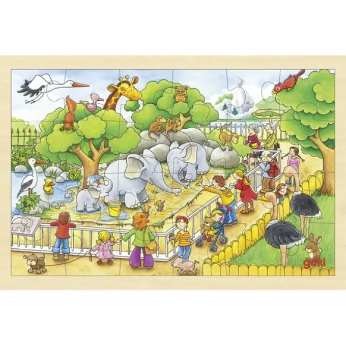 Puslespill i ramme m. 24 brk. - Zoologisk hage