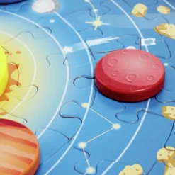 Puslespill m. 100 brikker - Solsystemet